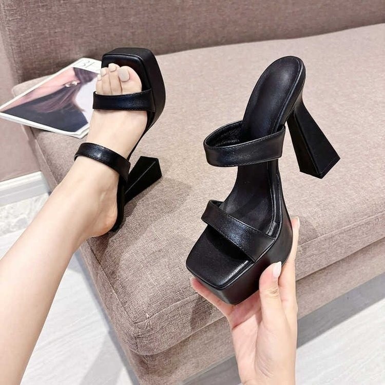 Giày cao gót đế dày JA3 Giày cao gót nữ chống thấm nước