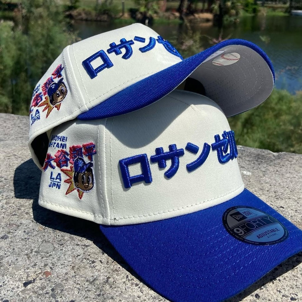 Nón snapback Los Angeles DodgersChrome hai tông màu, thêu hình Shohei Ohtani