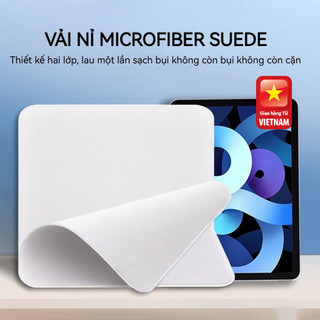 Khăn Vệ Sinh Màn Hình MacBook, iPad, Điện Thoại Cao Cấp - Khăn Microfiber Siêu Mềm, Làm Sạch An Toàn, Chống Trầy Xước