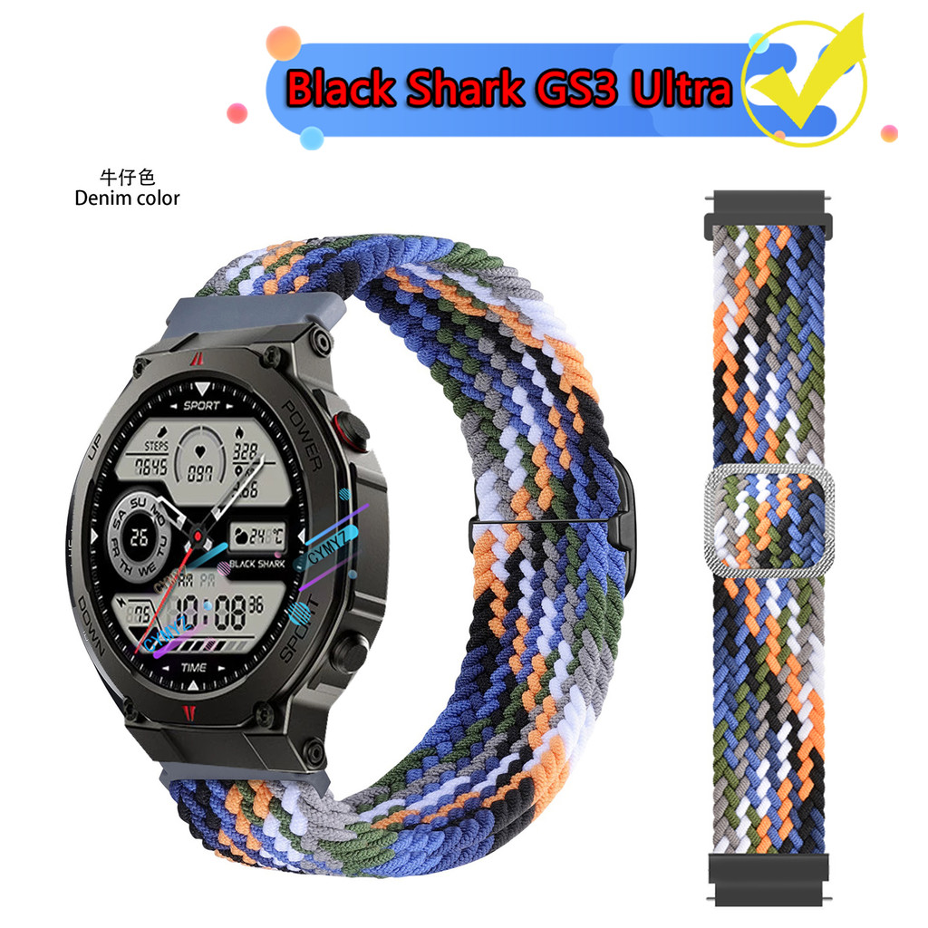 Black Shark GS3 Ultra Dây đeo đồng hồ thông minh Dây đeo Nylon cho cá mập đen GS3 Dây đeo cổ tay thể