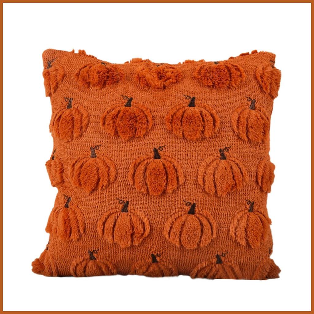 18X18 Halloween Gối Bí Ngô 18X18 Gối Trang Trí Halloween Đồ Dùng Dự Tiệc Trang Trí Mùa Thu Trang Trí