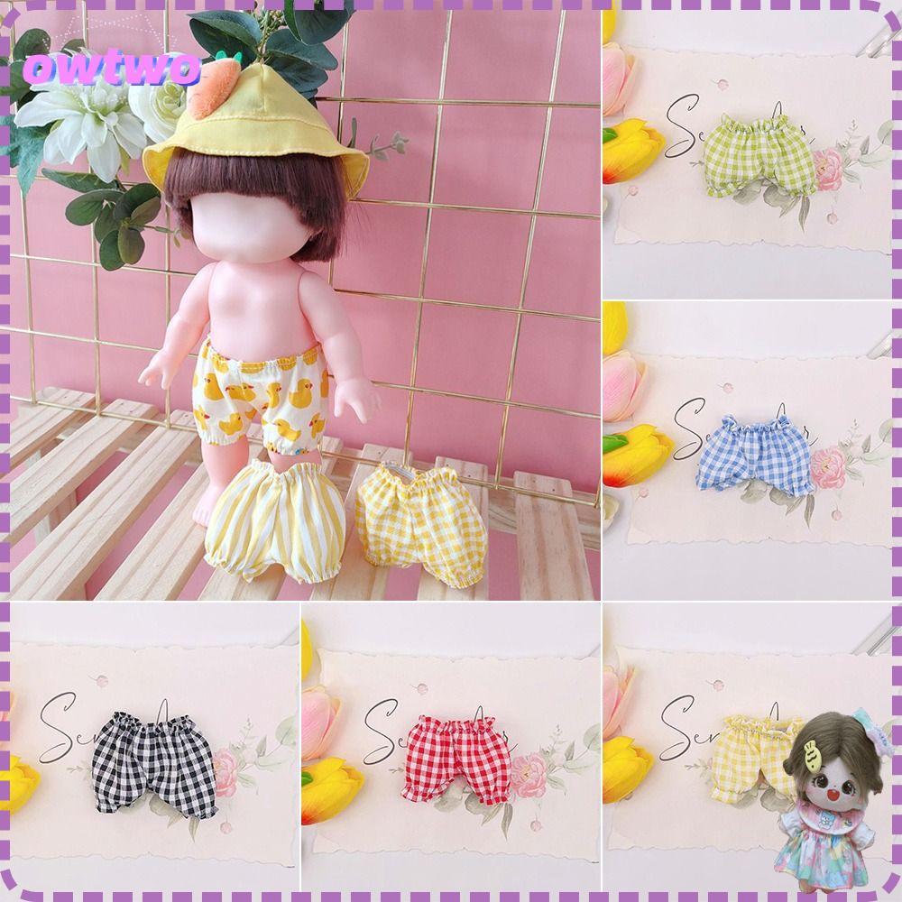 Quần lồng OWTWO, Cos Quà tặng DIY Quần short chó cửa lòng bàn tay, Dâu tây Handmade 10cm Quần búp bê