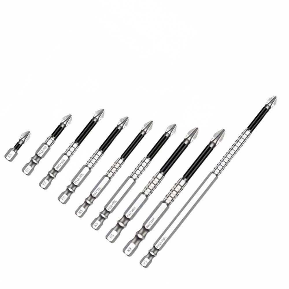 Bộ bit PH2 Chống mài mòn HRC62 Thép hợp kim dài bit dài