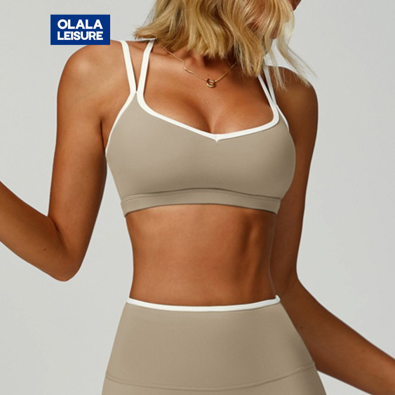 OLALA Yoga Bra Color-Block Rỗng Ra Sau Pilates Yoga Fitness