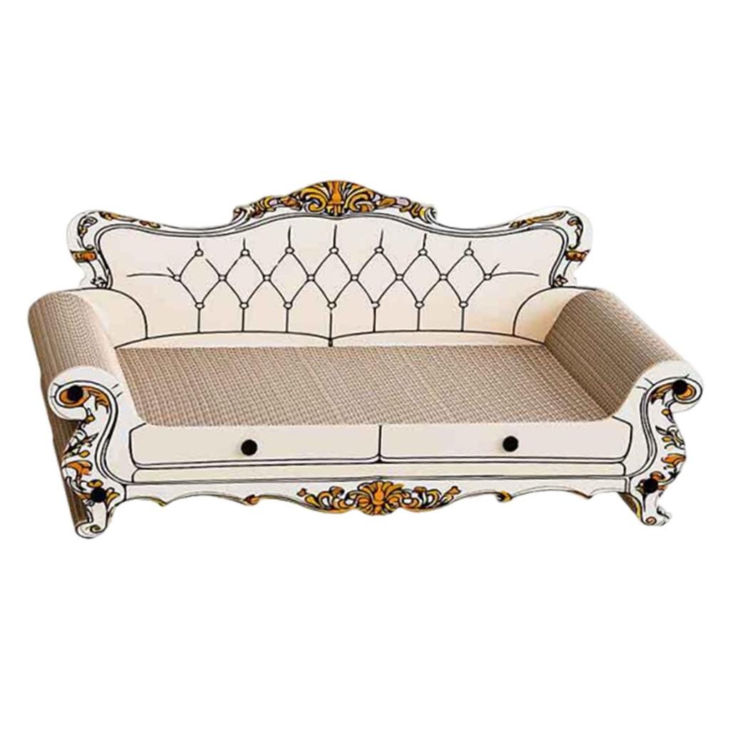 Cat Scratcher Couch Bed Kích thước lớn Scratch Pad Claw Sharpening Lounge cho sân chơi mèo trong nhà