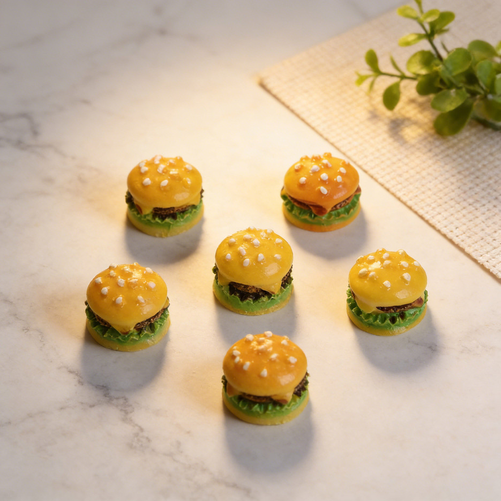 Crocs Charms Trang Trí Jibbitz Clog Hamburger Dép Khóa Giày Trang Trí Giáng Sinh DIY Tổng Hợp Nhựa D