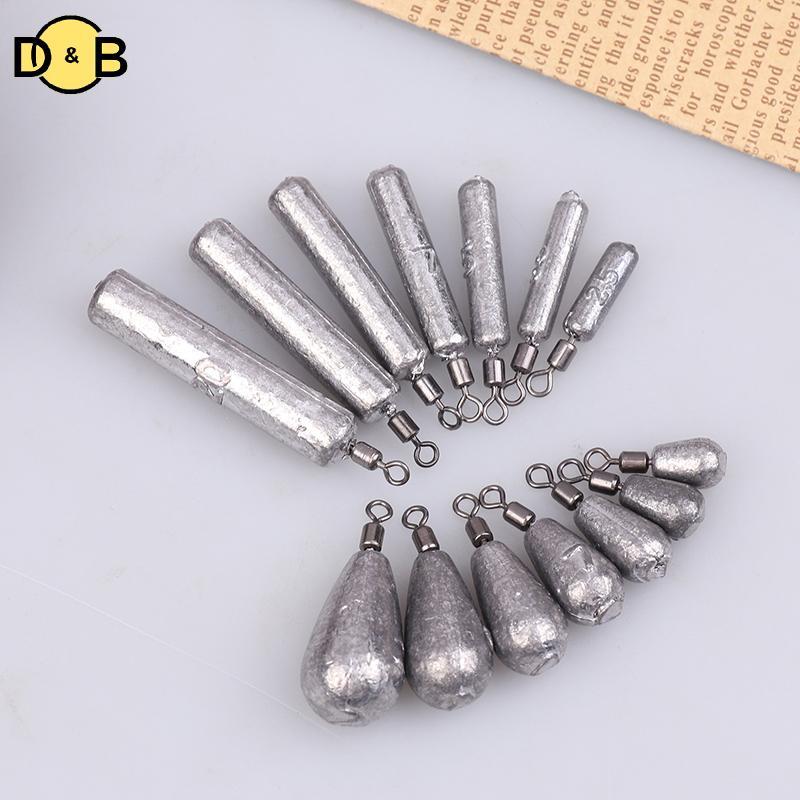 [DB] 10 Cái / lốc Trọng Lượng Câu Cá Chìm 3.5g 5g 7g 10g 14g Chìm Bass Câu Cá Phụ Kiện Dòng Chìm Móc
