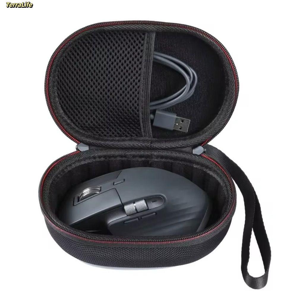 Vỏ bảo vệ chuột TERRALIFE, Túi đựng chuột cứng EVA, Chuột đen chống bụi di động cứng cho MX Master 3