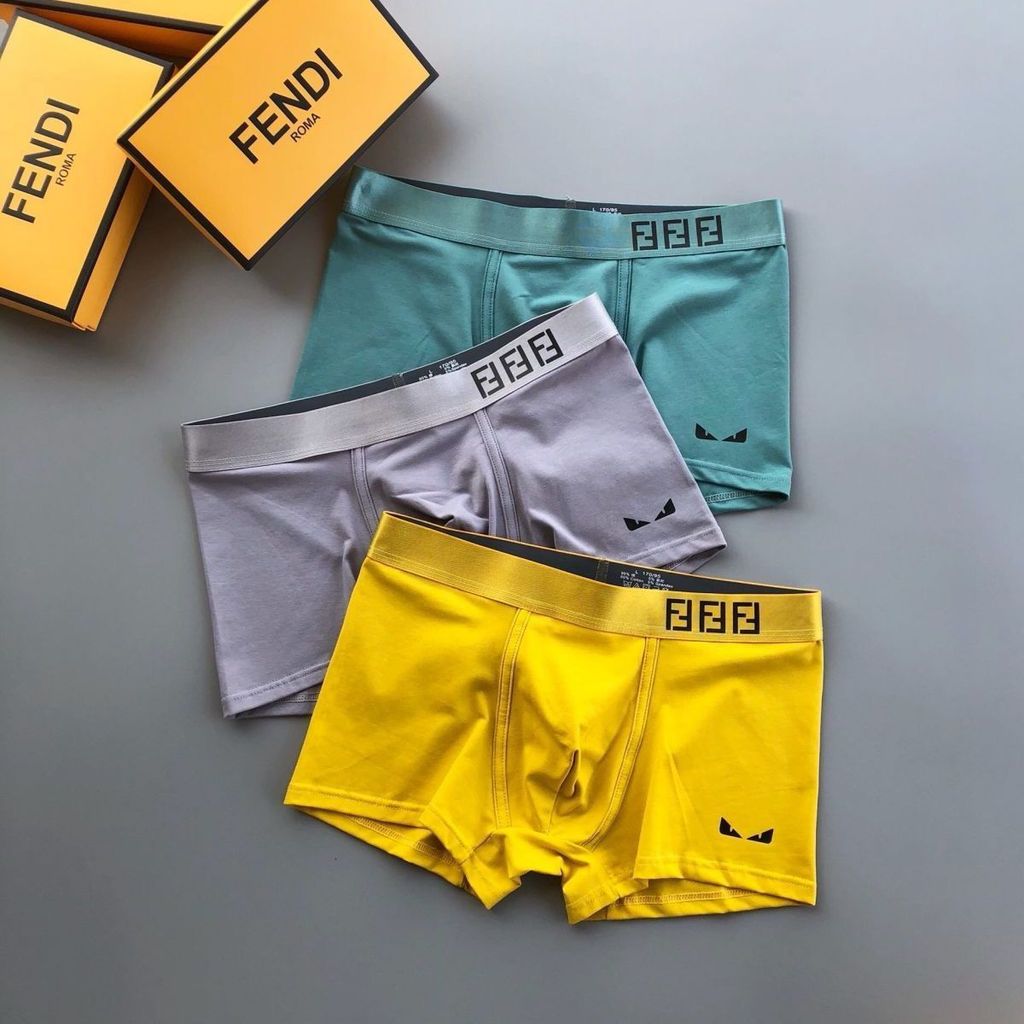 FENDI2256 Quần Lót Nam Cotton Nguyên Chất Quần Đùi Boxer Thoải Mái