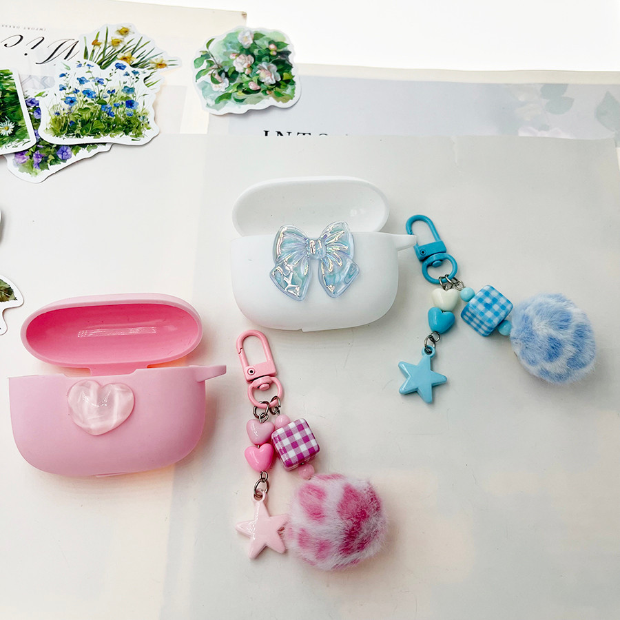 Vỏ thời trang cho Redmi Buds 6 Play Case có keychian Vỏ tai nghe silicon Redmi Buds 6Play