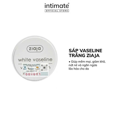 Sáp Vaseline Trắng ZIAJA Giúp Mềm Mại, Giảm Khô, Nứt Nẻ Và Ngăn Ngừa Lão Hóa Cho Da Hũ 30ml