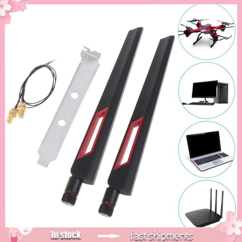 Ăng-ten WiFi băng tần kép YOI 2 4GHz 5 8GHz với giá đỡ đầu nối nam RP-SMA