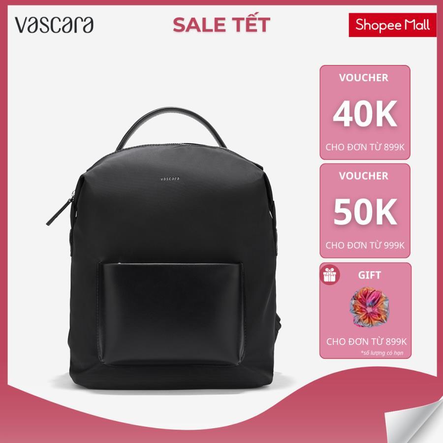 [Voucher 50K | 15.01] Vascara Balo Vải Dù Phối Da - BAC 0207