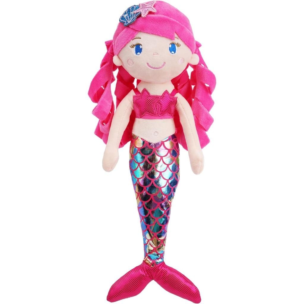 June Garden 15.5 "Nàng tiên cá lấp lánh Larissa - Quà tặng búp bê nhồi bông sang trọng nàng tiên cá 