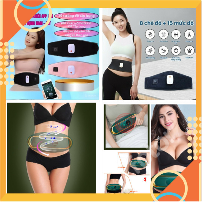 [5❤️][FREESHIP] MÁY MASSAGE EMS FITNESS 1102 - ĐAI NỊT BỤNG XANH GIẢM MỠ BỤNG NJR-719 ĐA NĂNG [HCM]