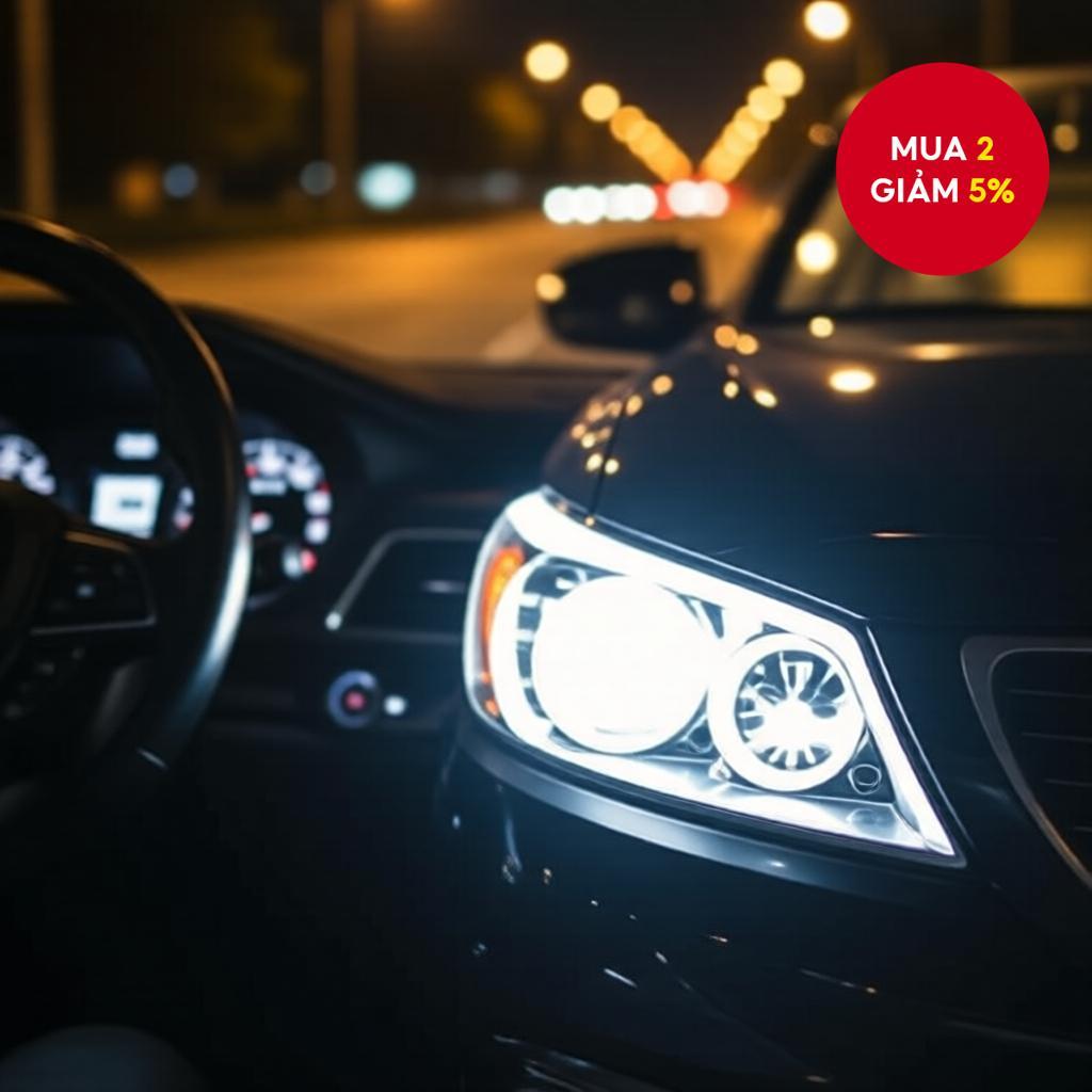 H4 Bi-Led Projector Mini Lens Bóng đèn pha xe hơi Cao/Thấp 6000K Cắm là chạy