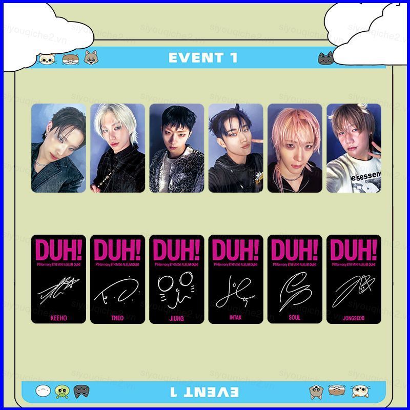SV 6 Cái / bộ P1HARMONY KEEHO LOMO Card 8th Mini Album DUH PHOTOCARD Collection KPOP Ngoại Vi VS