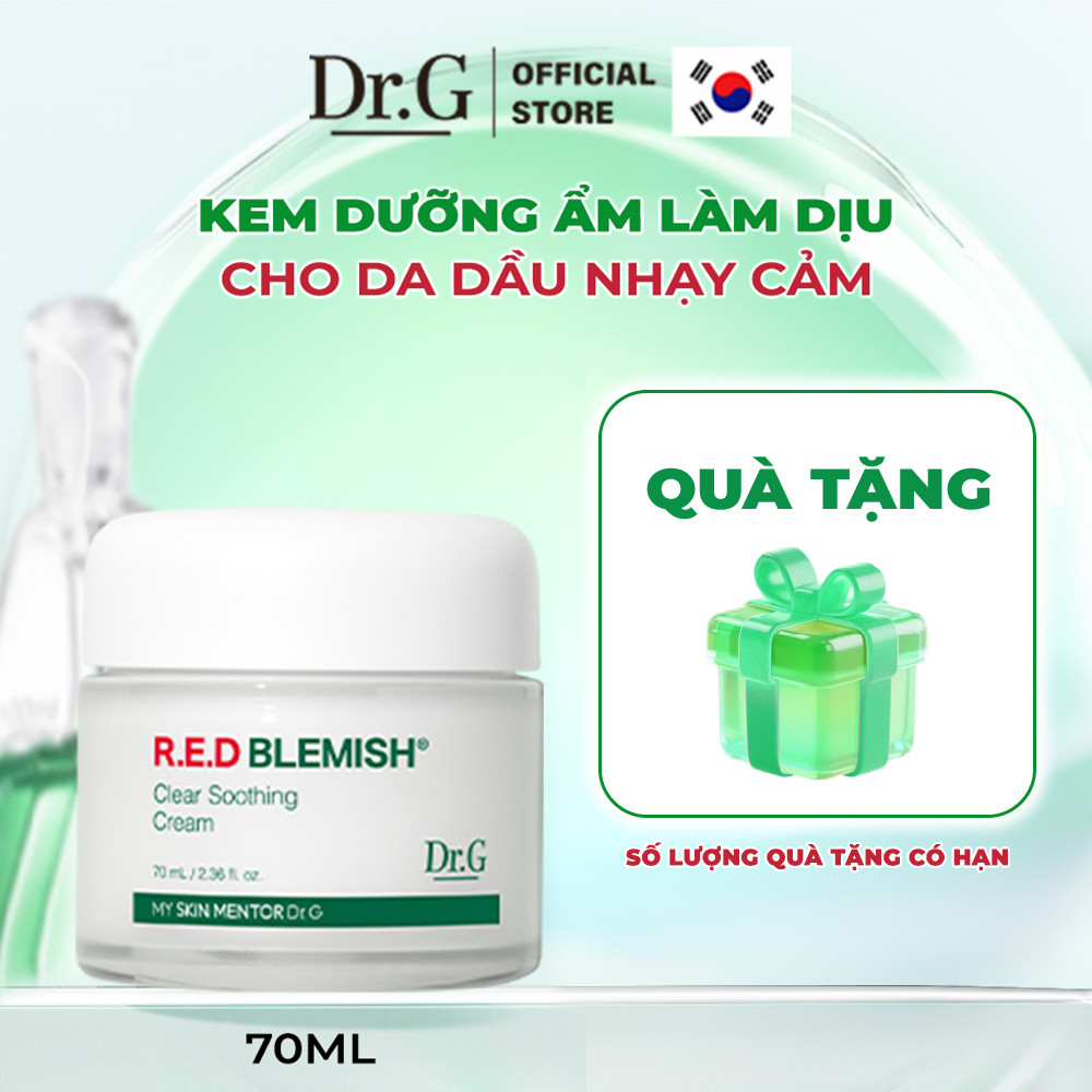 Kem Dưỡng Ẩm Phục Hồi Dr.G Clear Soothing Cream 70ml