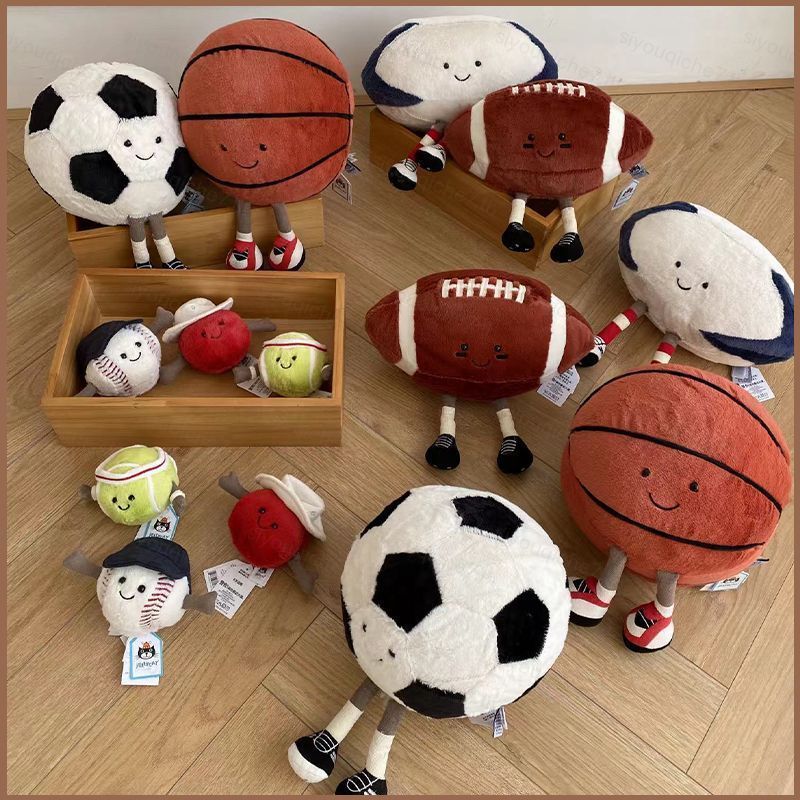 SY JELLYCAT Vui Bóng Đá Bóng Rổ Mỹ Bóng Đá Sang Trọng Búp Bê Quà Tặng Cho Trẻ Em Gối Ngủ Đồ Chơi Giá