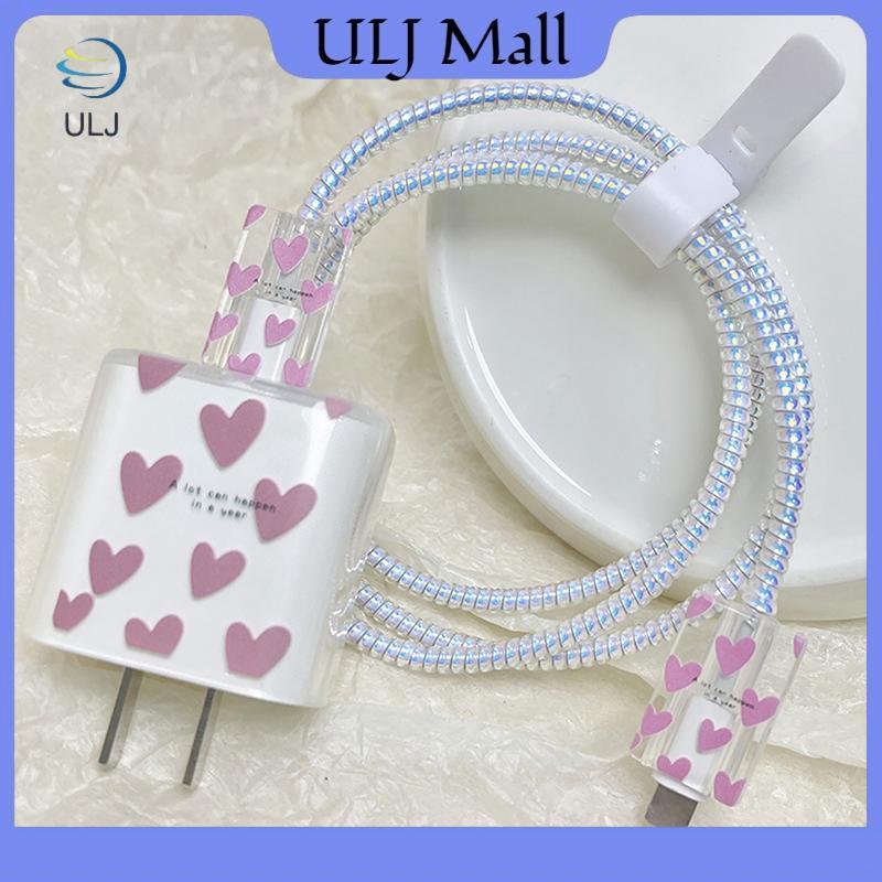 ULJ Bảo vệ cáp USB US Oril Charger Protector Cover Smile Face Style Protection Data Line Spiral Wind