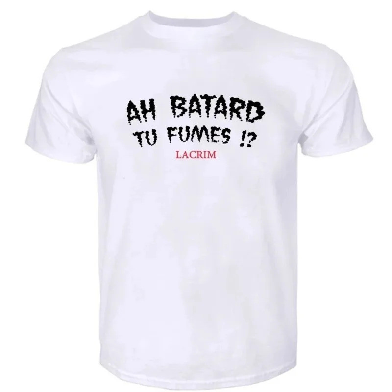 Áo thun Cotton nam Ah Batard Tu Fumes Lacrim Vintage ngộ nghĩnh