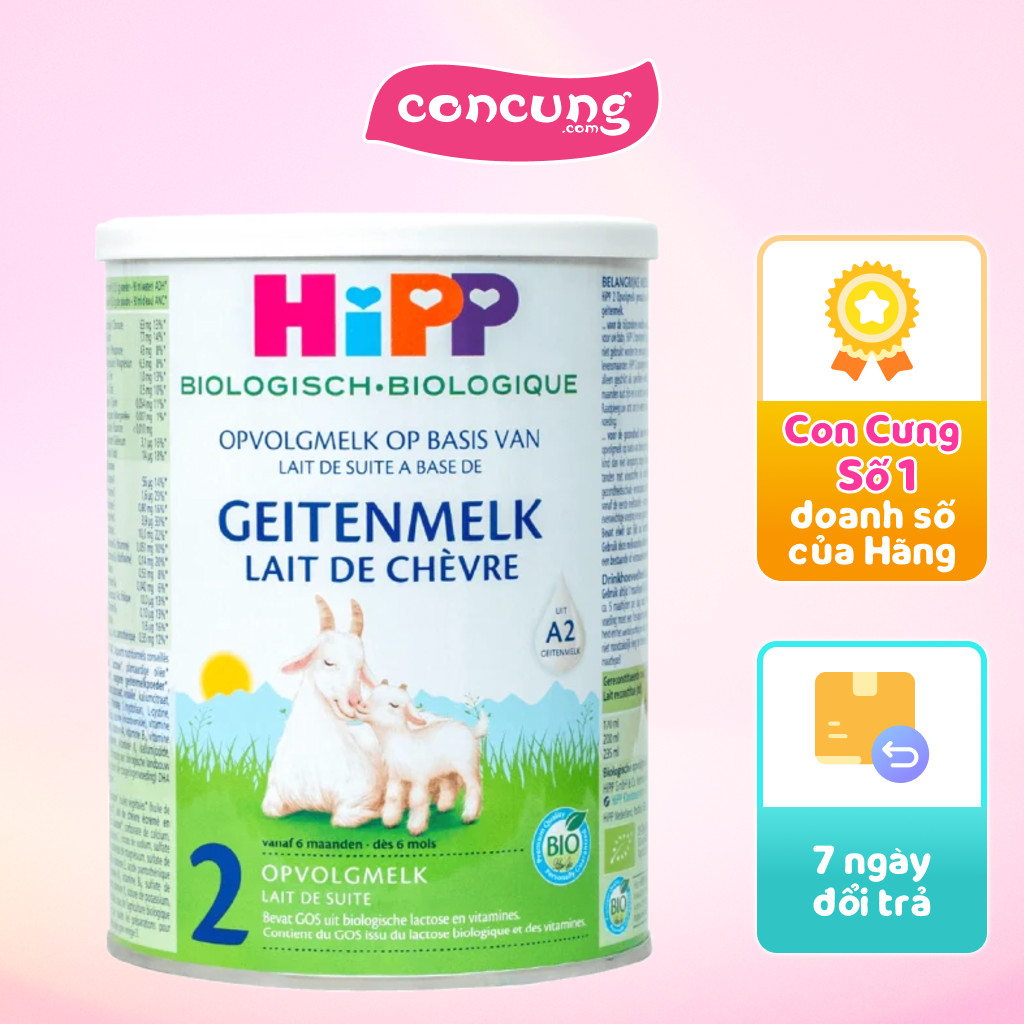 Sữa dê HiPP Organic số 2, 400gr