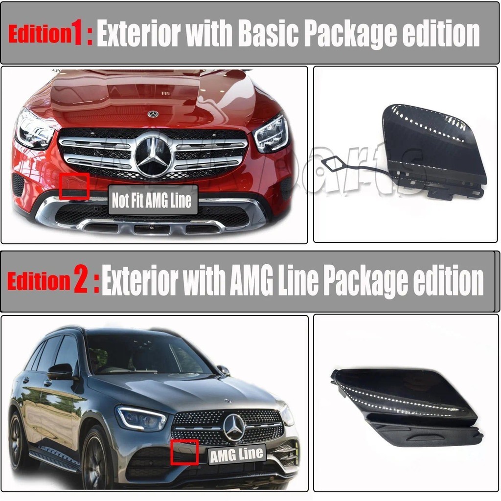 Fit 19-23 Mercedes-Benz GLC X253 W253 C253 200 220 250 300 350 BÌA TRƯỚC Móc MẮT MẮT