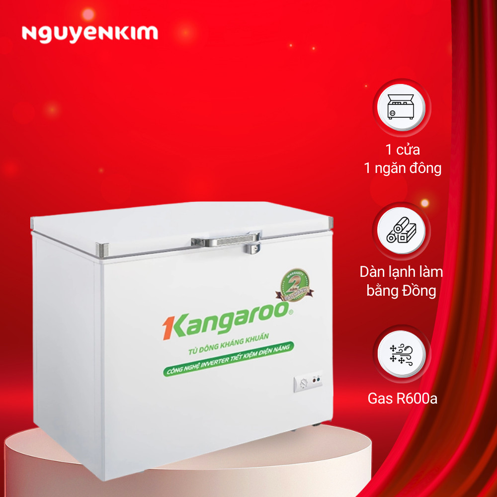 Tủ đông kháng khuẩn Kangaroo 140 Lít KG265NC1