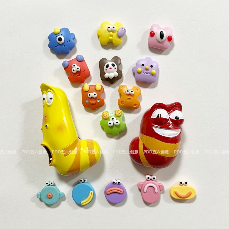 Hot Sale#[1.4Ten Thousand People Collection]Trendy Funny Bug Cartoon Fridge Magnet Personalized Crea