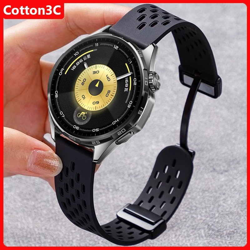 Dây đeo silicon từ tính cho Huawei Watch GT6 Pro 46mm Dây đeo thể thao thoáng khí cho Huawei GT6 GT5