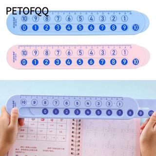 Thước trừ PETOFQQ, Thước phân giải toán học di động bằng nhựa, Bền trong vòng 20 Thước cộng trình diễn giảng dạy màu hồng / xanh Đồ dùng học tập