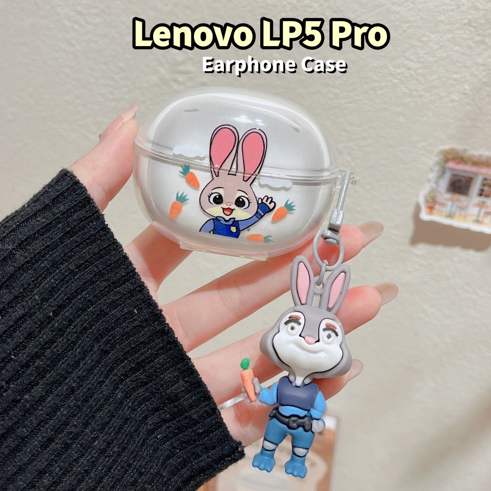 [Yoshida] Dành Cho Vỏ Lenovo LP5 Pro Vỏ Tai Nghe Silicon Mềm Họa Tiết Mèo Hoạt Hình