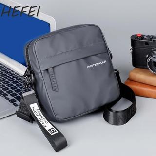 HEFEI Túi đeo chéo nam nhỏ HEFEI, Túi đeo vai vuông dung tích lớn chống thấm nước, Gói điện thoại di động Túi đựng điện thoại phong cách Hàn Quốc Túi xách giải trí ngoài trời