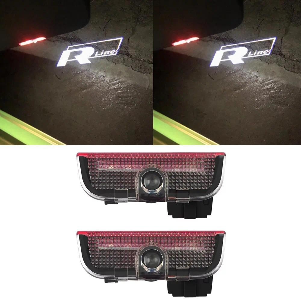 Rline Cho VW Cửa Đèn VW Ghost Shadow Light LED Ánh Sáng Lịch Sự Cho VW Tiguan Scirocco Passat Jetta 