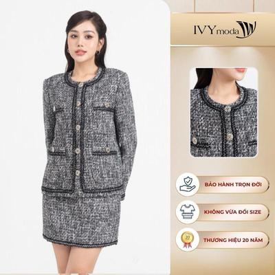 Áo Tweed Caily nữ IVY moda MS 70M8572