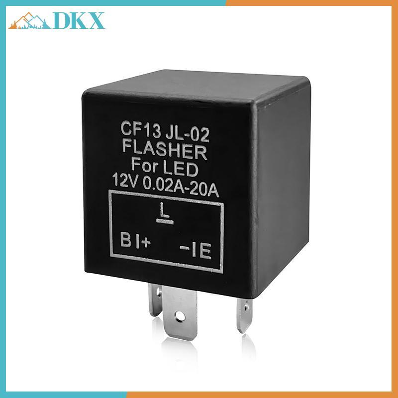 Rơle nhấp nháy điện tử LED DKX CF13 CF13 JL-02 EP34 3-Pin 12V 0,02A-20A Rơle cố định cho phụ kiện ô 