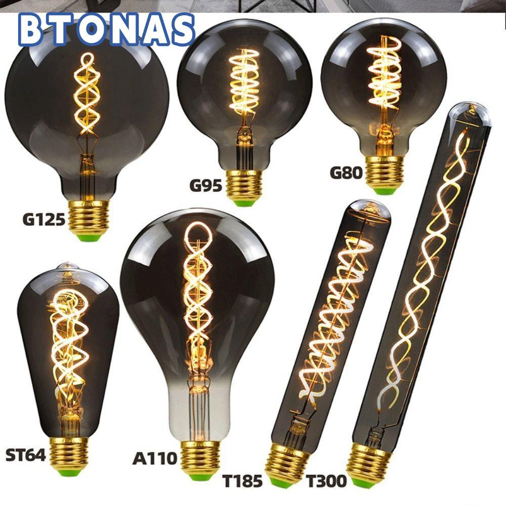 BTONAS Vintage Retro Bóng Đèn, Dây Tóc Đèn Edison, Nóng Ấm Trắng Cổ Sợi Thủy Tinh Edison Đèn Vintage