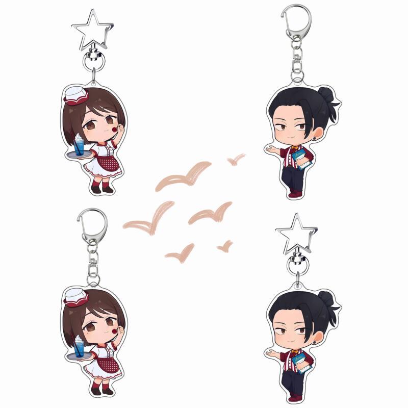 Anime Cartoons Acrylic Keychain for Jjk Shoko Ieiri Suguru Geto Q Version Diy Acrylic Key Buckle Stu
