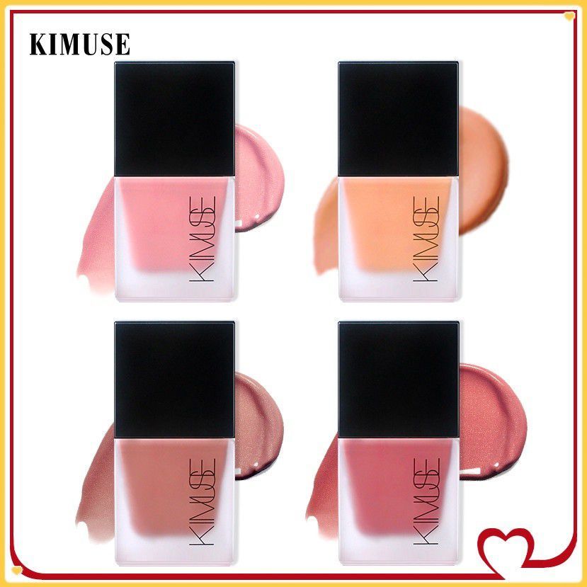 【COD】 ❤KIMUSE❤ Phấn má hồng dạng lỏng 4 màu mới, lấp lánh tự nhiên, chống thấm nước, lâu trôi, dạng 