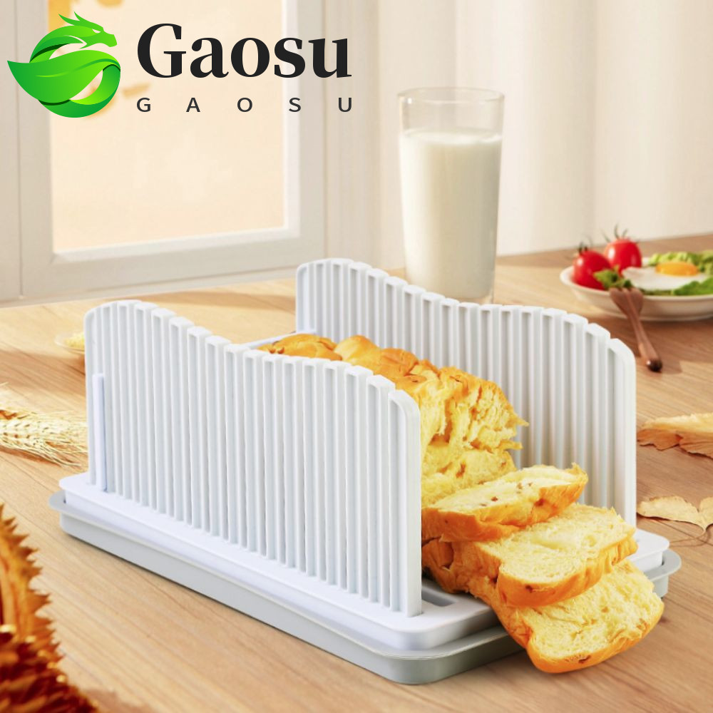 Máy thái bánh mì nướng GAOSU, Nhựa có khay vụn bánh mì Hướng dẫn sử dụng Máy thái bánh mì, Hướng dẫn cắt bánh mì có thể gập lại có thể điều chỉnh hiệu quả Nhà bếp