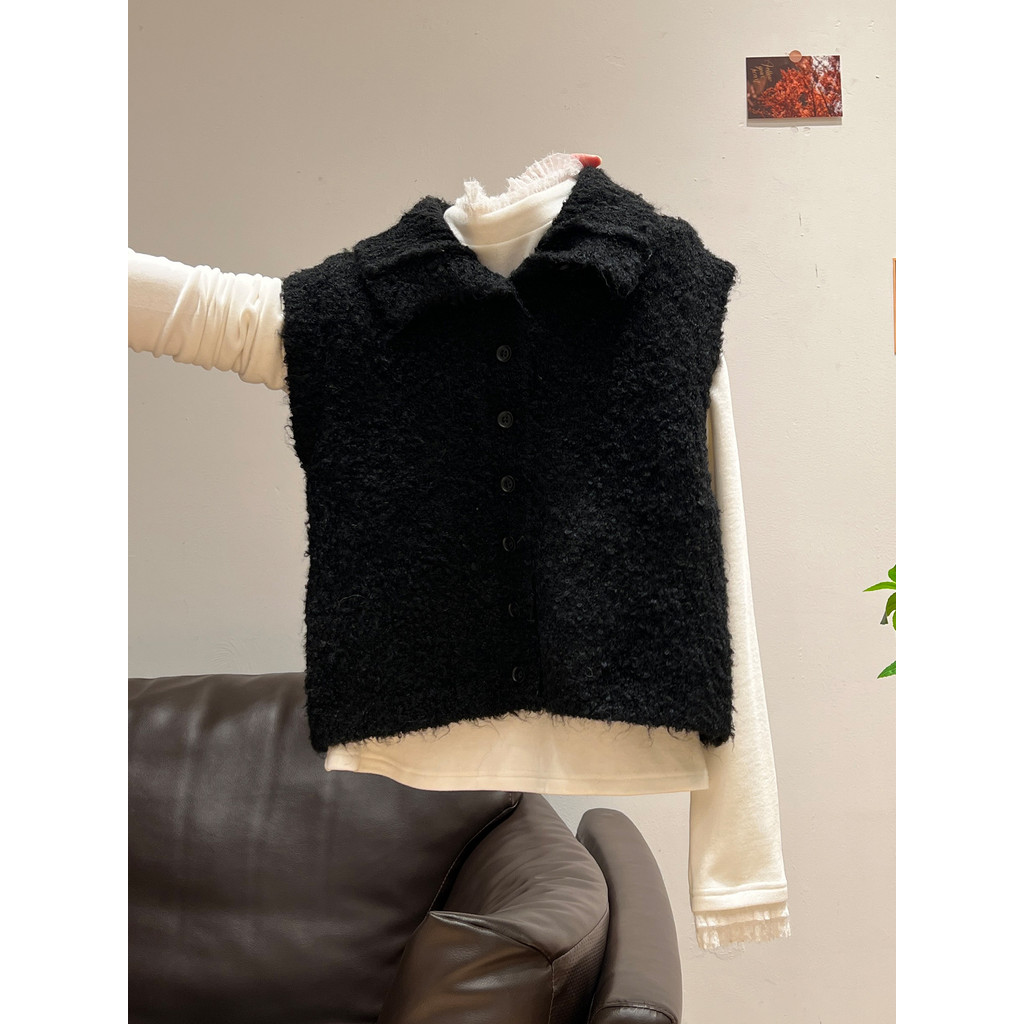 Áo cardigan cổ cao thu đông, phối layer áo thun dài tay thời thượng