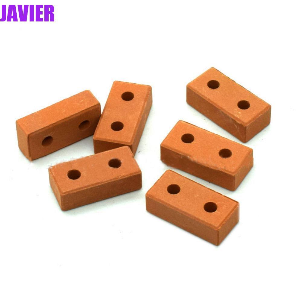 Đồ chơi gạch giả JAVIER DIY, Mô hình gạch mini thật bền 1 / 12 1 / 16, Gạch mini tỷ lệ 1 / 12 Đỏ Min
