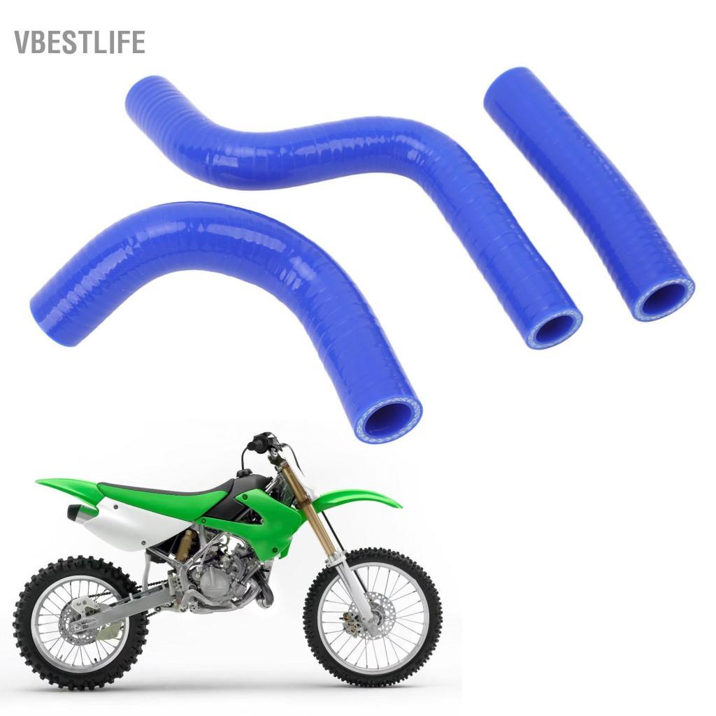 VBESTLIFE Ống làm mát tản nhiệt Silicone truyền 3 chiếc chống áp suất cho KX80 KX85 KX100 (Màu xanh 
