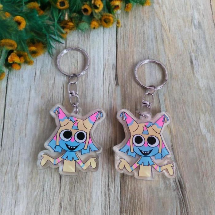 Gantungan Kunci Akrilik Roblox DANDYS WORLD 2 Sisi Depan Belakang Pebble Goob Vee Yatta Keychain - Y