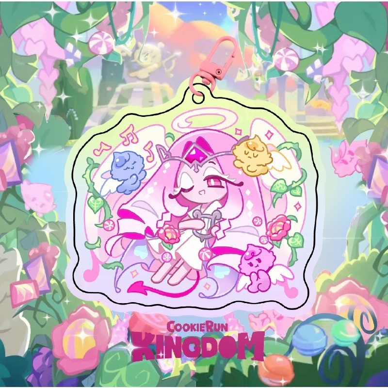 Cookie Run Kingdom Keychain Anime Eternal Sugar Cookie Character Acrylic Exquisite Pendant Friend Gi