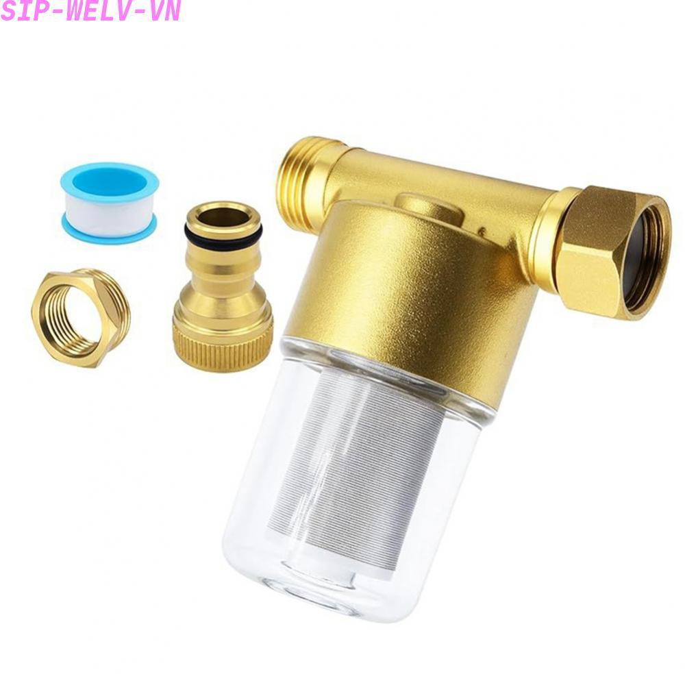 {WELV}Sediment Filter Food-grade Brass 304 Stainless Steel Removable Stainless Mesh