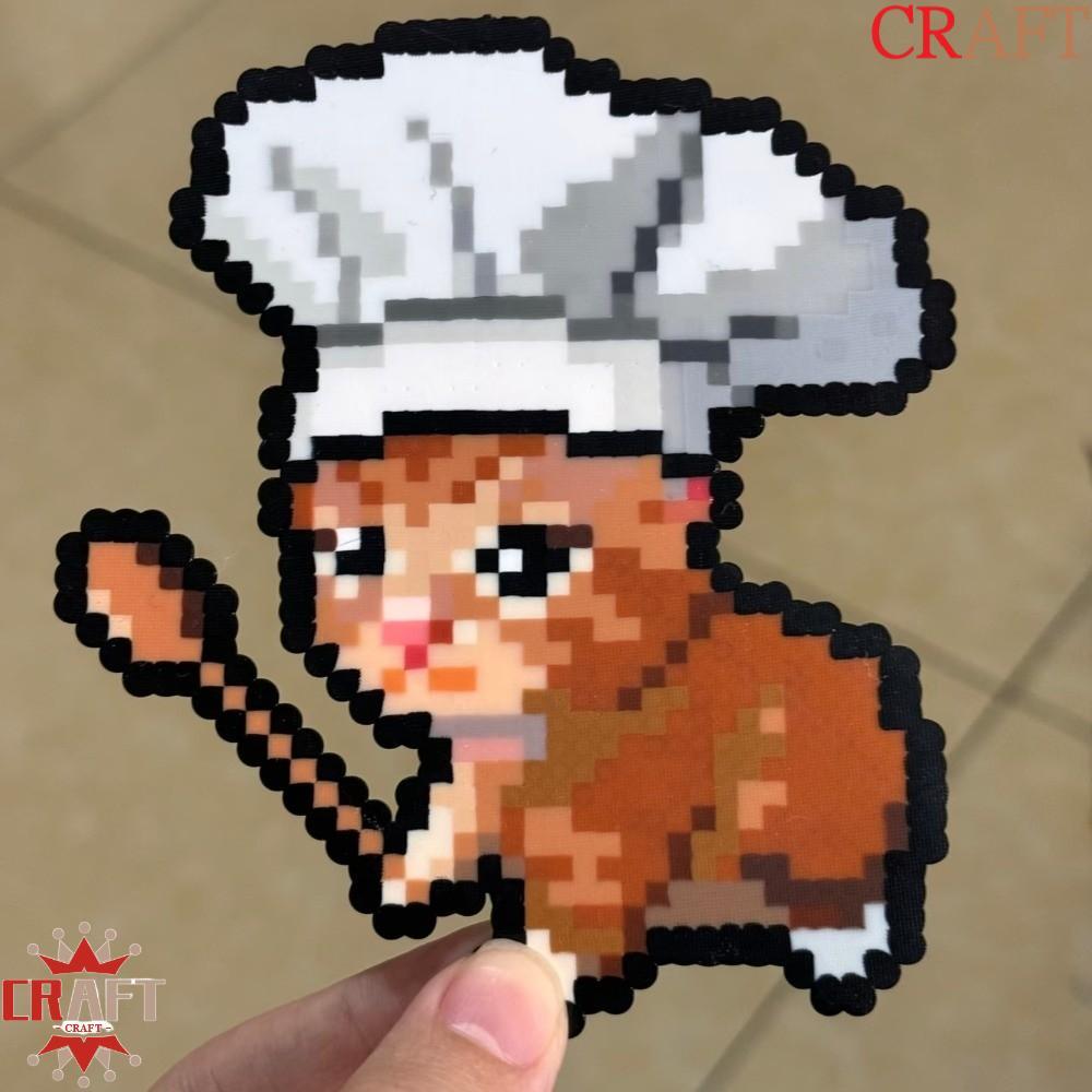 CRAFT Iron-on Bead Craft Kit, 24 / 48 Màu DIY Perler Hạt, Câu đố Pixel Art Ironing Paper Storage Box