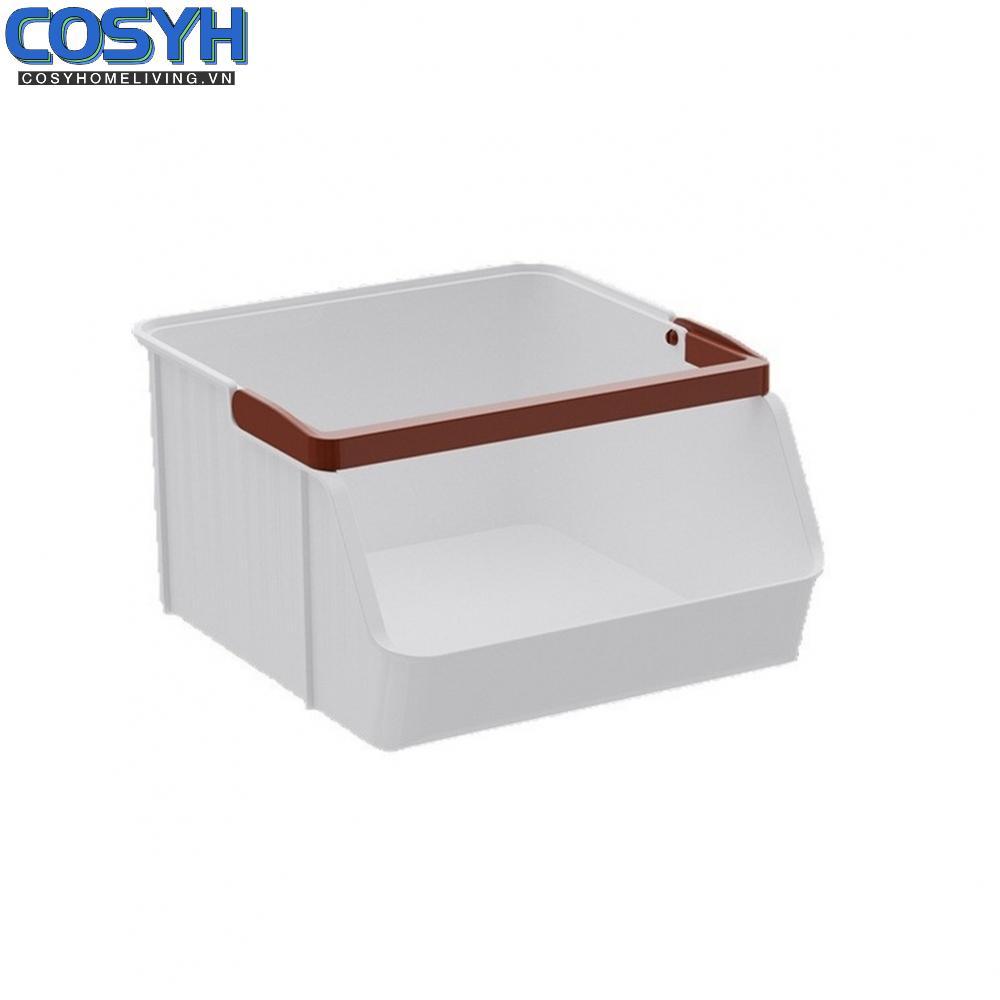 <cosyh>Desk Storage Box Multi-purpose Storage Large Capacity Stackable Design