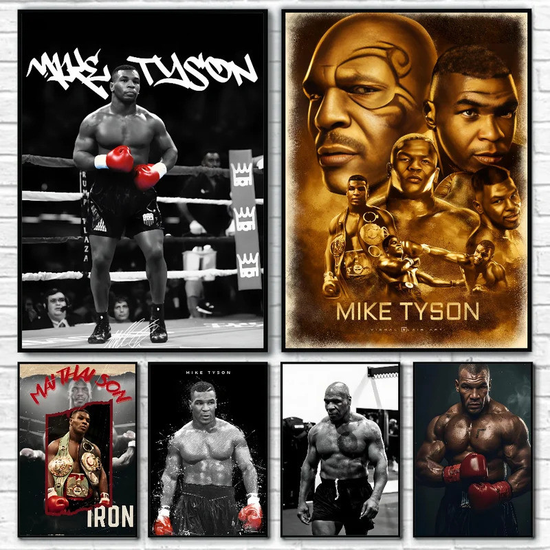 Quyền Anh Huyền Thoại M-Mike T-Tyson Poster Poster Giấy In Nhà Phòng Khách Phòng Ngủ Lối Vào Thanh C