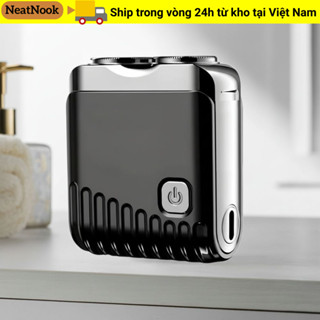 Máy cạo râu Mini NEATNOOK, Máy cạo râu điện chống nước TYPE-C, Máy cạo râu đôi vòng nổi có thể sạc lại